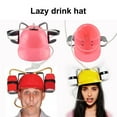 thumbnail image 4 of JUNWELL Drinking Helmet Adjustable Labor-saving Plastic Novelty Lazy Drinks Helmet Supplies for Home, 4 of 12