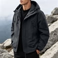 thumbnail image 6 of QIYAGBSA Lightweight Waterproof Hooded Jackets for Men Windproof Full Zip Multi Pocket Outdoor Hiking Travel Loose Fit Long Sleeve Spring Fall Coat, 6 of 7