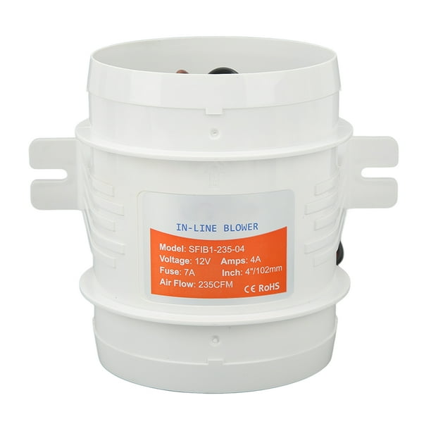 BLOWER EN LÍNEA DE 12 V, Operación Tranquila Buena Sellado de Ventilador de Ventilador de Balón Eléctrico Five Blade Para Barcos