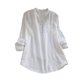 thumbnail image 1 of Minnieouse TureClos, camisa de talla grande para mujer, blusa de manga larga para primavera y otoño, Top holgado con cuello en V para chica Prendas para la parte del cuerpo blanco 5XL Minnieouse AP000936-23, 1 of 1