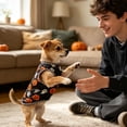thumbnail image 5 of QLUEWX Halloween Dog Clothes, Funny Pumpkin Ghost Bat Printed Pet Vest, Cute Puppy Cosplay Costume, Holiday Outfit for Teddy Dogs Daily Party Dress Up, White/XL, 5 of 6