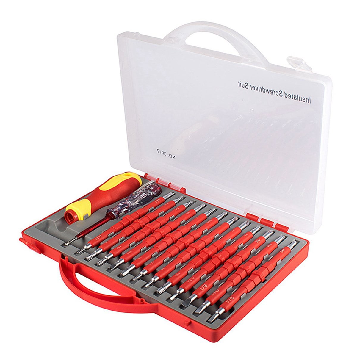 52-Piece 1000V Insulated Electrician Screwdriver Set Professional Electrical Screw Driver Tools for Man with Case