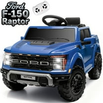CASEMIOL 12V Kids Ride on Toys Car with Remote Control, Ford F150 Raptor Ride on Truck for Kids Ages 3-5, Toddler Electric Car w/ Bluetooth, Front & Rear Suspension, Gifts for Girl & Boy, Blue