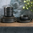 thumbnail image 5 of Gibson Home Everyday Essential Black Dinnerware Set, Set of 12, 5 of 10