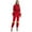 Red, variant on TiaoBug Woman Fire Fighter Costume Halloween Outfit Long Sleeve Front Zipper Bodysuit Uniform Jumpsuit Red M