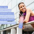 thumbnail image 2 of Botellas de agua motivadoras de 32oz a la hora de beber y de paja, botella libre de Bpa a prueba de fugas con marcador de tiempo para asegurarse de beber suficiente agua al día para Fitn Feliz Sencillez, 2 of 3