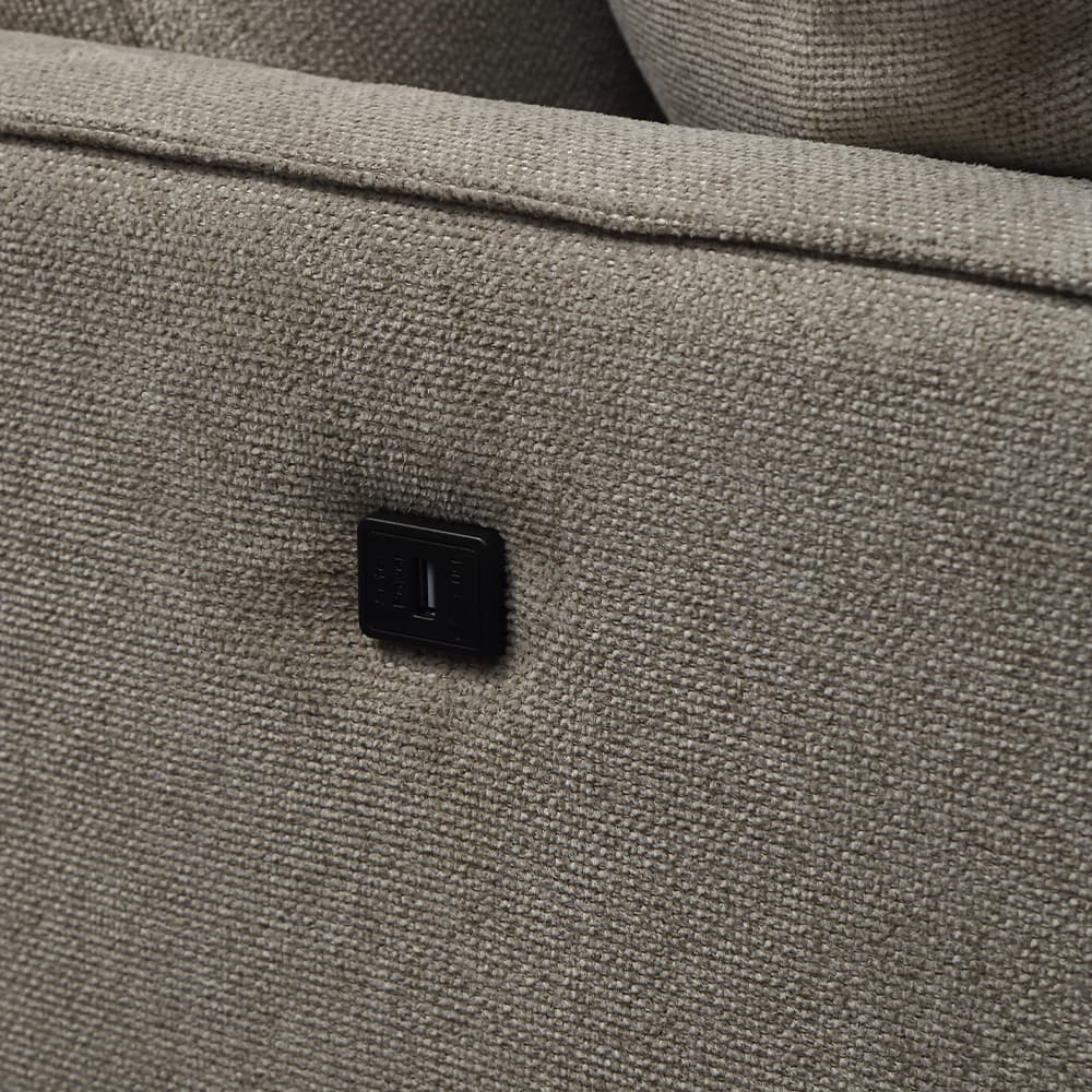 MAYEERTY Modern Loveseat for Living Room with Waterproof Fabric and USB Charging Ports, 57*32*35"Cream