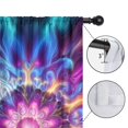 thumbnail image 4 of Blackout Kids Curtains,Colorful Tie Dye Flame Flower Pattern Childrens Insulated Curtains Set Of 2,Bedroom Essentials,Toddler Room Decor 42"x84", 4 of 5