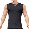 thumbnail image 5 of Hessimy Mens Graphic Tees Breathable Sleeveless T Shirt Tops Slim Fashion Summer Round Neck Short Sleeve Polo Shirts for Men(GY2,L), 5 of 5