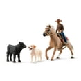 thumbnail image 4 of Schleich Farm World - 6PC Rodeo Playset with Cowboy, Horse Figure, Cow, Dog and Accessories - Farm Animal Figurines and Toys for Kids Ages 3+ - 41418, 4 of 10