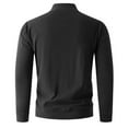 thumbnail image 2 of ZUKMRJPC Mens Quarter Zip Sweatshirt Long Sleeve Slim Fit Stand Collar Casual Sweater Winter Warm Comfy Fleece Workout Sport Pullover Tops, 2 of 5