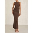 thumbnail image 4 of Vestido midi PRETTYGARDEN, ajustado fruncido de verano 2025 para mujer, 4 of 9