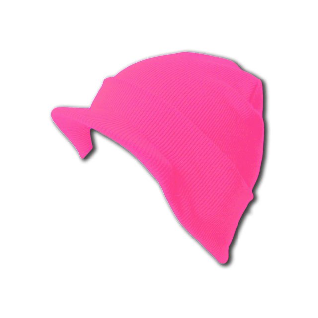 Bonnet à Visière de Manchette Bonnet de Crâne - Rose Chaud