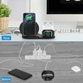 thumbnail image 3 of Wireless Charger, 3 in 1 Qi 10W Wireless Charging Dock Station Compatible for Apple iWatch 1/2/3/4, Airpods, iPhone 11 Pro Max/X/XS Max/8, Fast Charging Stand (Black), 3 of 8