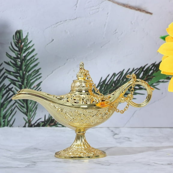Hollow Fairy Tale Aladdin Lamp Wishing Tea Pot Retro Home Aromatherapy Ornaments