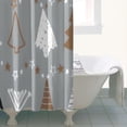 thumbnail image 4 of Gray Christmas Tree Pattern Shower Curtain 36"x72" ,Bathroom Decorative Shower Curtains Set with 12 Hooks,Modern Waterproof Washable Shower Curtain, 4 of 6