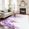 thumbnail image 3 of Wisteria Flowers Large Area Rugs for Bedroom Living Room, Soft Non Slip Carpet Bedside Rug, Purple Floral Warercolor Summer Rectangular Floor Cover Kitchen Accent Rug 5'x8' for Dining Room/Office, 3 of 9