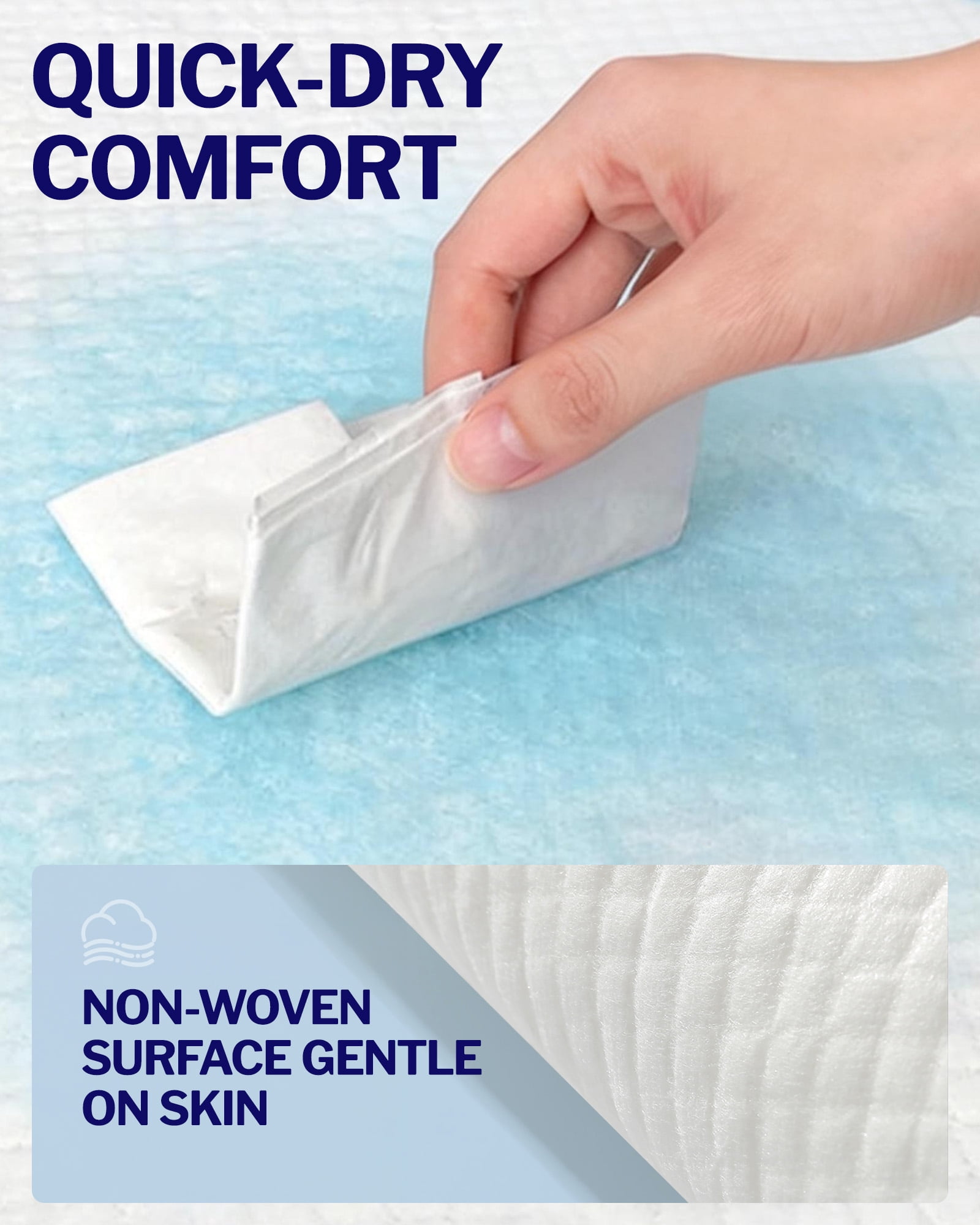 Powools Bed Pads, 6-Layer Pee Pads for Adults, Leakproof Disposable Chuck Pads for Baby, Incontinence, Puppy, 100 Count, 36" x 30"