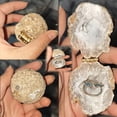 thumbnail image 2 of Crystal Cave Ring Box,White Crystal Round Geode Ring Box With Couple Rings Set,Natural Crystal Agate Geode Ring Box Jewelry Box,For Proposal,Wedding,Quartz Keepsake Ornaments Gift For Girls (Men), 2 of 6