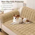 thumbnail image 2 of decorUhome Couch Cover, Washable Non-Slip Sofa Cover for Dogs, Pet Friendly Couch Protector for 2 Cushion Couch Sofa (Khaki, 27.6" x 59"), 2 of 7