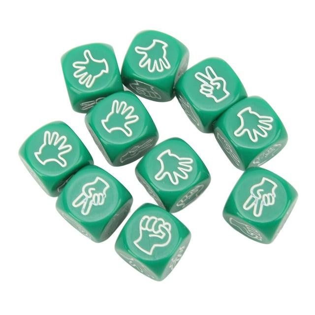 Set ,6 Sided Set Waterproof Antioxidant Finger Guessing Game for Board Education Standard Kids Games 10pcs