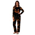 thumbnail image 5 of NIEWTR Halloween Pajamas for women Family Matching Pajamas Sleepwear Pjs Sets Long Sleeve Tops Matching Pajamas Pants Funny Jammies Print Comfort Sleepwear, 5 of 7