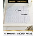 thumbnail image 2 of HITSLAM Shower Mat Non Slip,21x21 Bathtub Mat with Suction Cups and Drain Holes,Machine Washable Bathroom Shower Stall Floor Mat,Soft on Feet,Clear, 2 of 8