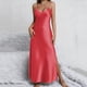 thumbnail image 1 of TaTaai Satin Slip Nightie for Women, V-Neck Sleeveless Summer Sleep Dress, Solid Color Slit Loungewear, Casual Pajama Nightgown Gift, 1 of 8