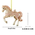 thumbnail image 2 of 1PC Horse Christmas Ornaments, Western & Equestrian Theme Acrylic Horse Decorations, Vintage Farm Animal Hanging Ornaments for Xmas Tree, Home Decor for Horse-Lovers, Women & Men (Beige), 2 of 6