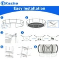 thumbnail image 5 of Kacho Trampoline, Trampoline with Enclosure Net 14FT 1400LBS Trampoline for 3-4 Kids and 2-3 Adults, Trampoline with Basketball Hoop, Ladder, Ball, Light, Sprinkler, Heavy Duty Trampoline, Green, 5 of 8