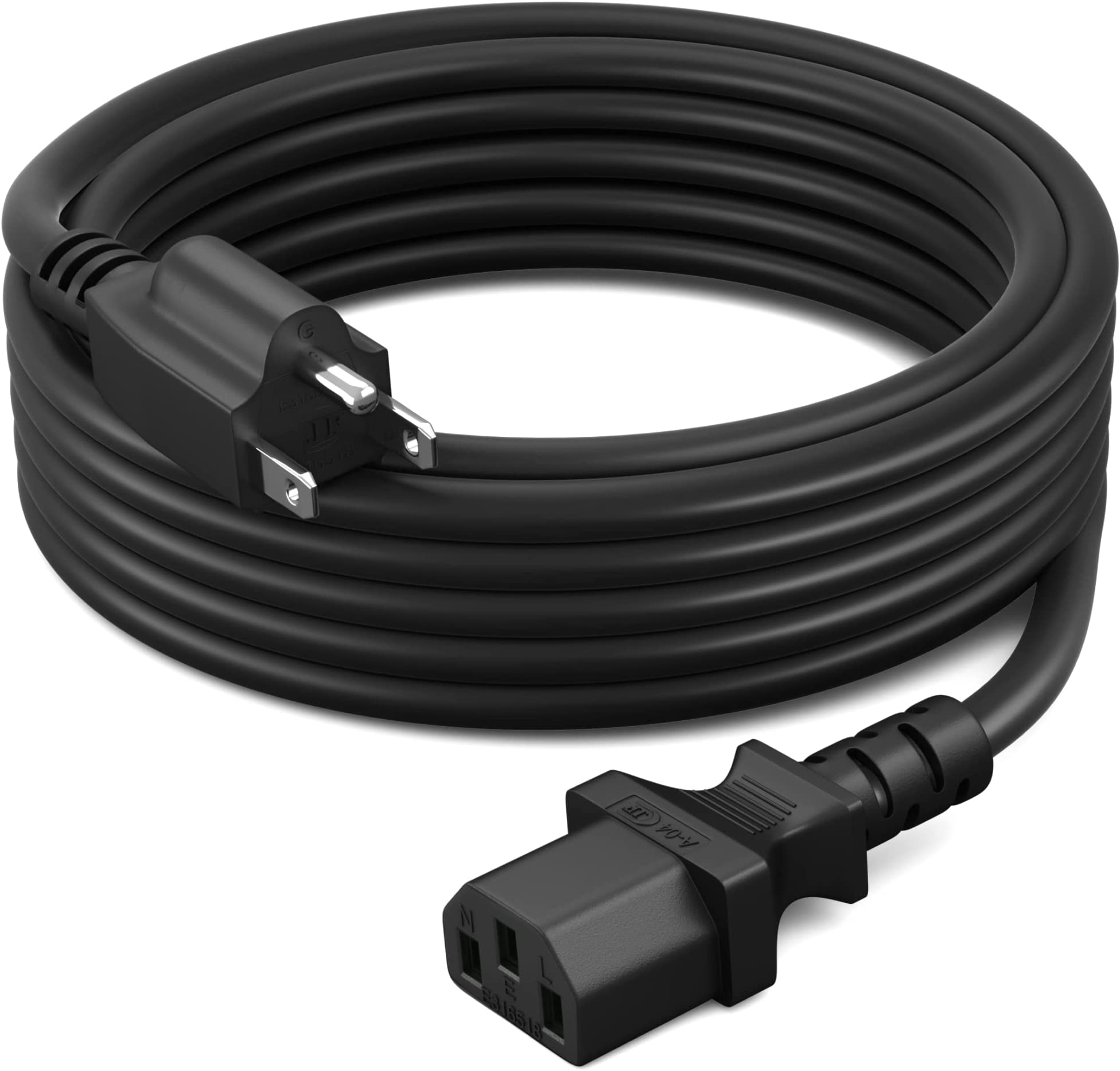 Maximm 15 Feet Universal Computer Monitor Power Cord, C13 Power Cable for Monitor, PC, Desktop