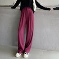 Pantalones de pierna ancha holgados de cintura alta informales para mujer primavera otoño nueva mujer hasta el suelo trajes blancos pantalones largos de mujer Tan Jianjun unisex