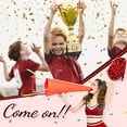 thumbnail image 4 of NOGIS 4 Pcs Pom Poms Cheerleading Spirited Fun Pom Poms Cheer Metallic Foil Handle Cheerleading Poms Cheer Squad Team for Party, Sports Dance Cheer, 30 Grams Weight Each (Red, White), 4 of 7