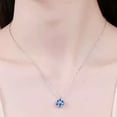 thumbnail image 6 of SFTING 925 Sterling Silver Solitaire 1 Carat Four Claws Simple Pendant Necklace and Birthday Stone Pendant for Women, 6 of 8