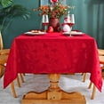 thumbnail image 3 of SASTYBALE Christmas Tablecloth Rectangle, Jacquard Snowflake Pattern Table Cloth for Rectangle Tables, Water Resistant Rectangular Tablecloths for Dining Room & Holiday Decoration, 3 of 7