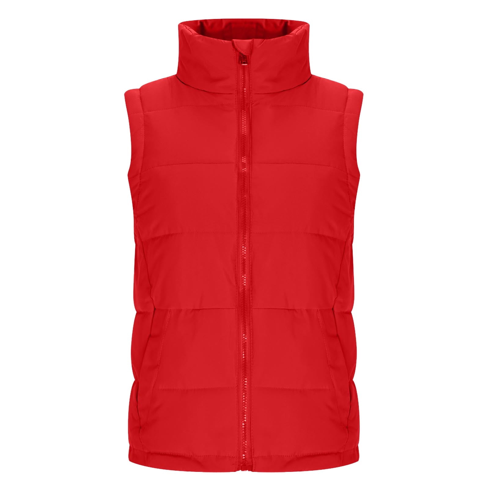 JGGSPWM Women's Lightweight Breathable Travel Hiking Waistcoat Jacket Spring Fall Sleeveless Comfy Coat Outwear Work Vest Red XXL