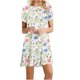 thumbnail image 2 of Puntoco Vestido De Manga Corta Para Mujer Vestido De Cuello Redondo Con Estampado Floral Blanco S,Regalos Para Mujer Joven, 2 of 6