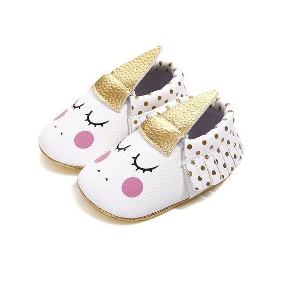 New Fashion Toddler Prewalker Soft Sole Shoes Infant Baby Anti-Slip Cartoon Moccasins Crib Shoes