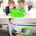 thumbnail image 3 of BMOUO Kids Case for Samsung Galaxy Tab A11+ Plus 11" 2026 / A9+ Plus 11 Inch 2023, with Strap, Shockproof Lightweight Handle Stand with Lanyard For Kids , Green, 3 of 7