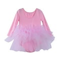 thumbnail image 5 of Hauaitttt Girls Dance Dress Performance Tutu Skirt Long Sleeve Round Neck Chiffon Ballet Outfit for Ages 3 10 Spring Summer Recital Size 4 Girls Dress Girls Dress 16 Girls Long Sleeve Party Dresses, 5 of 5
