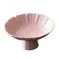thumbnail image 2 of kowaku Ceramic Footed Fruit Bowl Holder Decorative Bowl Table Decor Dessert Cake Serving Bowl Pedestal Bowl for Kitchen Dining Table Pink, 2 of 9