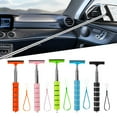 thumbnail image 2 of Car Rearview Mirror Wiper Stainless Steel Retractable Glass Wiper Defogging Tool Black, 2 of 10