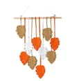thumbnail image 2 of Hojas de macramé para colgar en la pared, borlas de hojas, fondo bohemio, decoración de pared bohemia para guardería, dormitorio, decoración de dormit Naranja mayimx Tapiz de macramé, 2 of 9