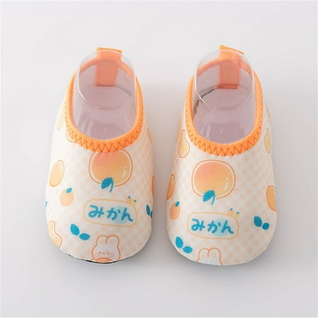 

LEEy-world Toddler Shoes Boys Girls Socks Toddler The Floor Socks Barefoot Socks Non Slip Shoes Bi Rite Orange