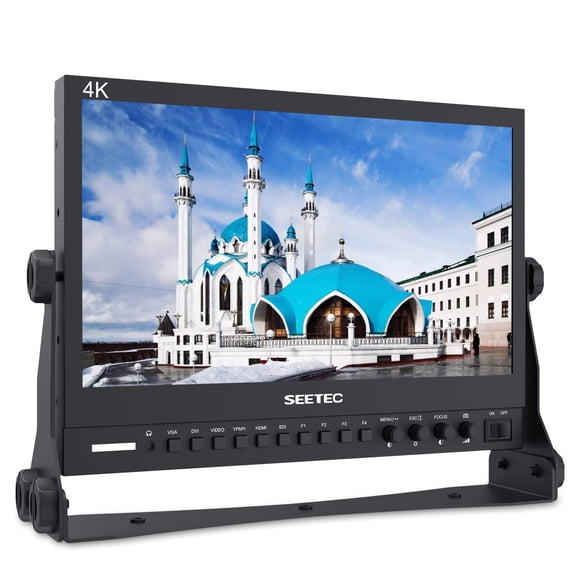SEETEC P133-9HSD 13.3 Inch Aluminum Design IPS Screen Full HD 1920×1080 Pro Broadcast Monitor with 3G-SDI HDMI AV YPbPr Professional LCD Monitor