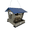 Blue, variant on JCS Wildlife Recycled Poly Lumber Hopper Bird Feeder with Removable Acrylic Seed Windows, 5 lb Capacity, Green & Tan