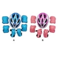 thumbnail image 4 of Toystoory Protector de patinaje sobre ruedas de 7 piezas, conjunto de casco para niños pequeños, rodilleras ligeras resistentes al impacto, sin patinar Azul, 4 of 6