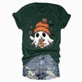 thumbnail image 6 of TOWED22 Teacher Halloween Shirt for Womens Read More Books Tshirt Spooky Ghost Shirts Graphic Tee Funny Cute Short Sleeve Tops(Dark Green,S), 6 of 6