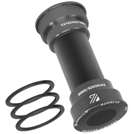 BUCKLOS Threaded/PressFit Bottom Bracket BSA 68-73mm/86-92mm -Ceramic/Steel Bearings(Black/Red) Mountain Bicycle Road Bike