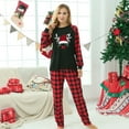 thumbnail image 2 of Odeerbi Matching Family Christmas Pajamas Sets Plaid Sleepwear Womens Mommy Xmas Printed Top and Pants 2025 Fashion Family Matching Jammies Set Loungewear for Mom, 2 of 7
